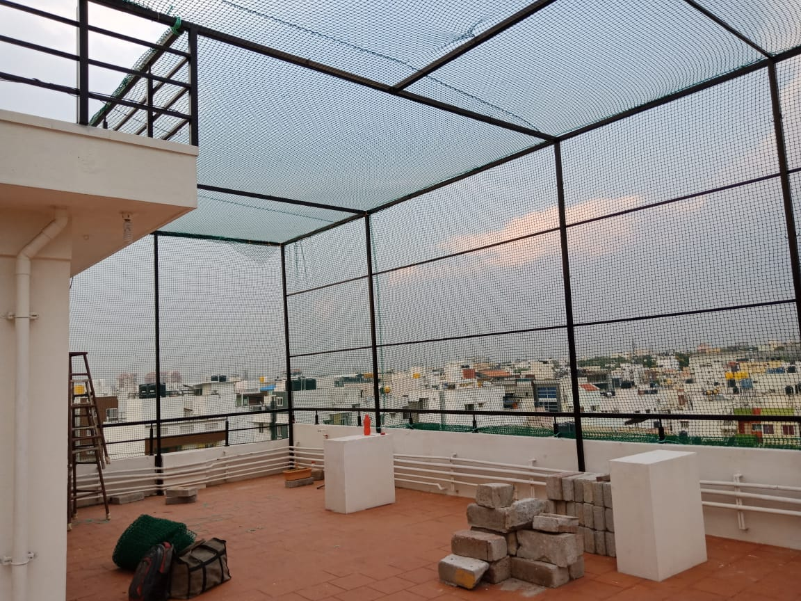 Terrace Safety Nets Installation in Warangal Villa